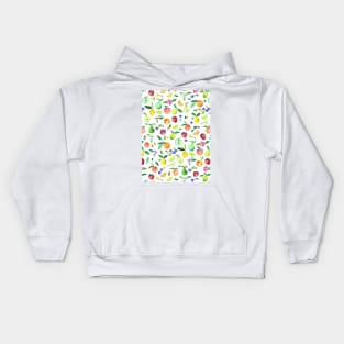 Fresh Fruit - a watercolor pattern Kids Hoodie